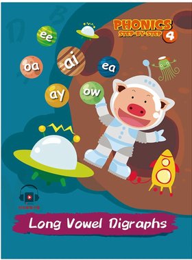 预售 自然發音拼讀系列Phonics Step-By-Step 4：Long Vowel Digraphs 24 目川文化編輯小組 目川文化數位