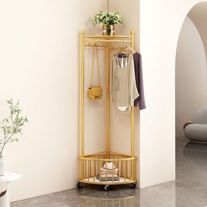 转角衣架落地移动挂衣架多功能家用客厅卧室衣帽架轻奢简易晾衣架