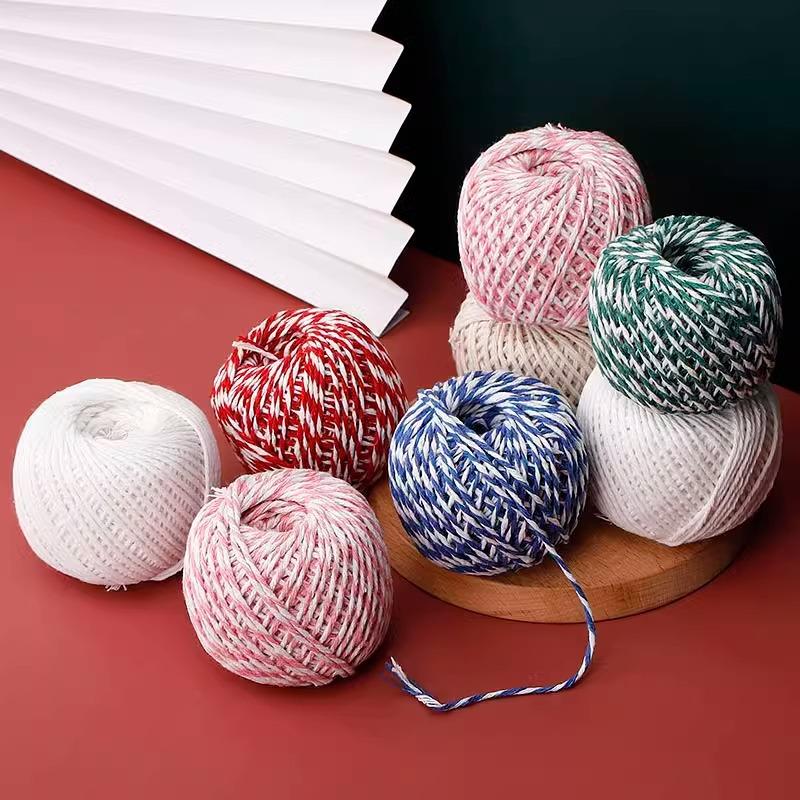 食品级绑粽子专用线纯棉线绳4毫米粗全棉米白色细绳小卷线团