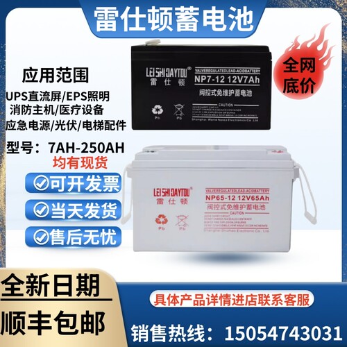 LEISHIDAYTOU雷仕顿蓄电池NP7-12 7AH17AH24AH38AH40AH65AH100AH