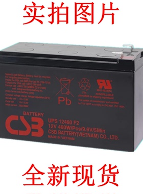 CSB蓄电池HR 1234W F2/UPS 12360 7 12460/GP1272 电梯直流屏UPS