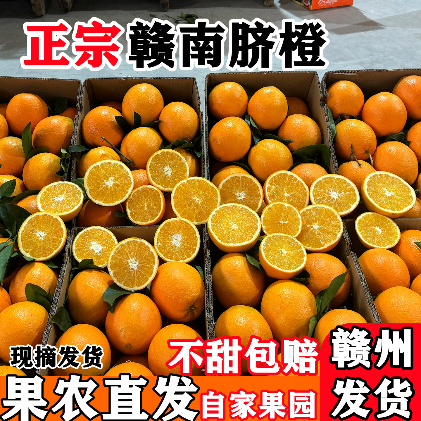 江西赣南脐橙新鲜正宗赣州安远橙子9斤新鲜水果特大精品果园直发