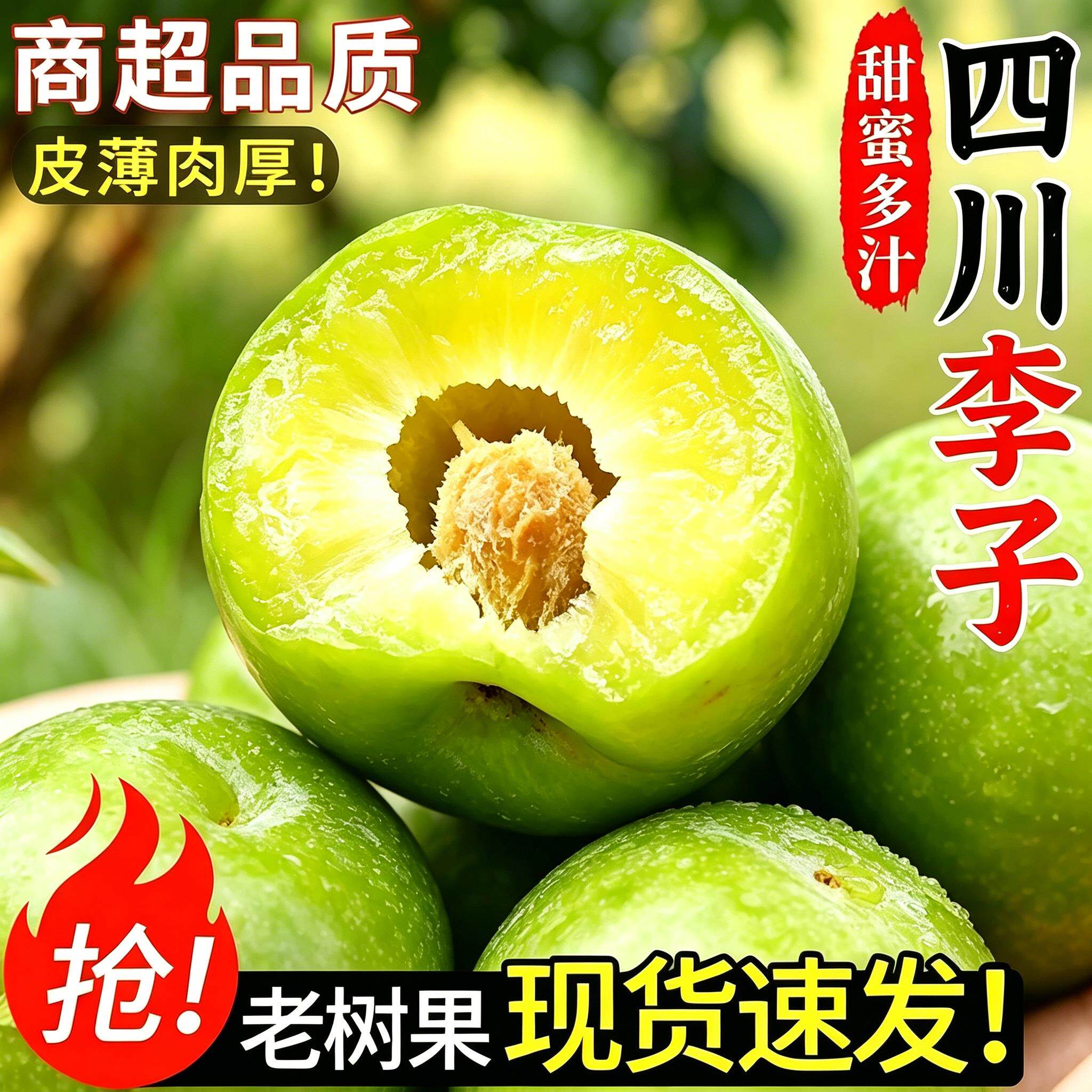 四川正宗脱骨青脆李子土