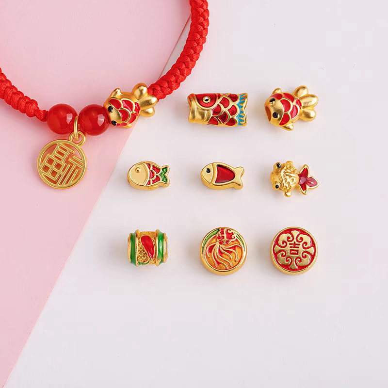 【降价直销】钜惠多款年年有鱼配件串珠散珠手工编织diy手工配饰