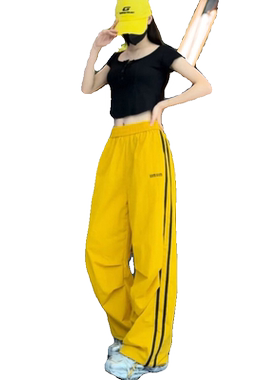 美式速干冰丝工装裤女