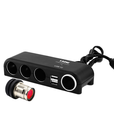 大功率一拖四汽车多功能转换插头