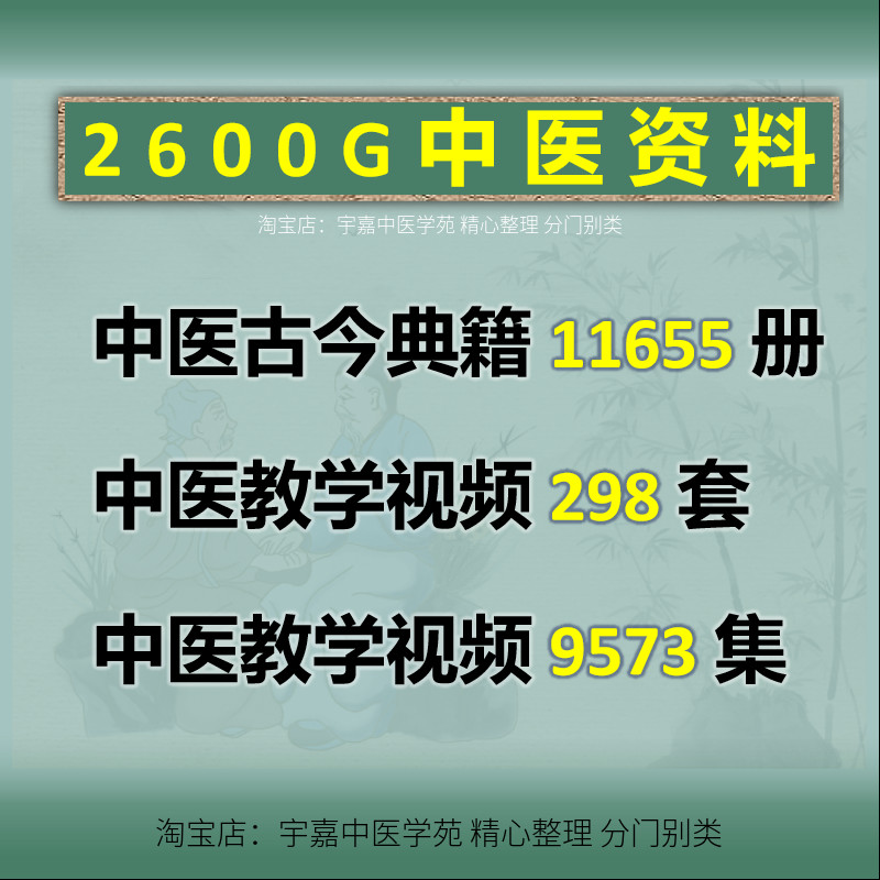 中医资料大全视频 音频 古籍 文档高清教程资料2600G永久共享