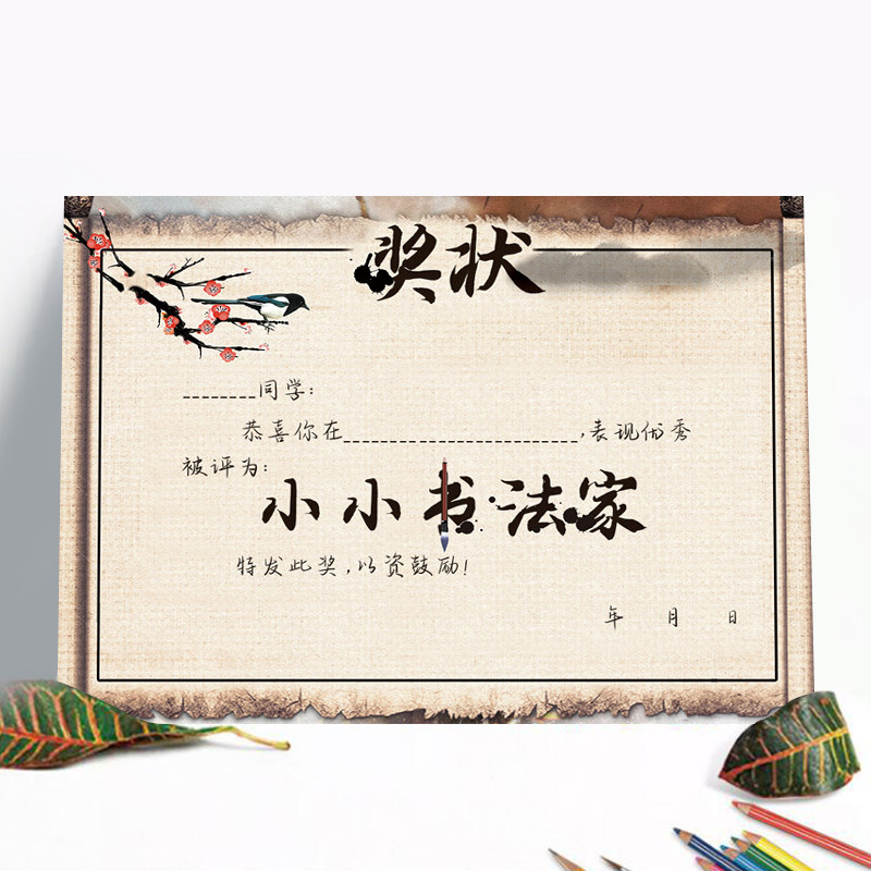 小小书法家幼儿园铜版纸加厚培训班 小学生 通用a4可打印空白手写小