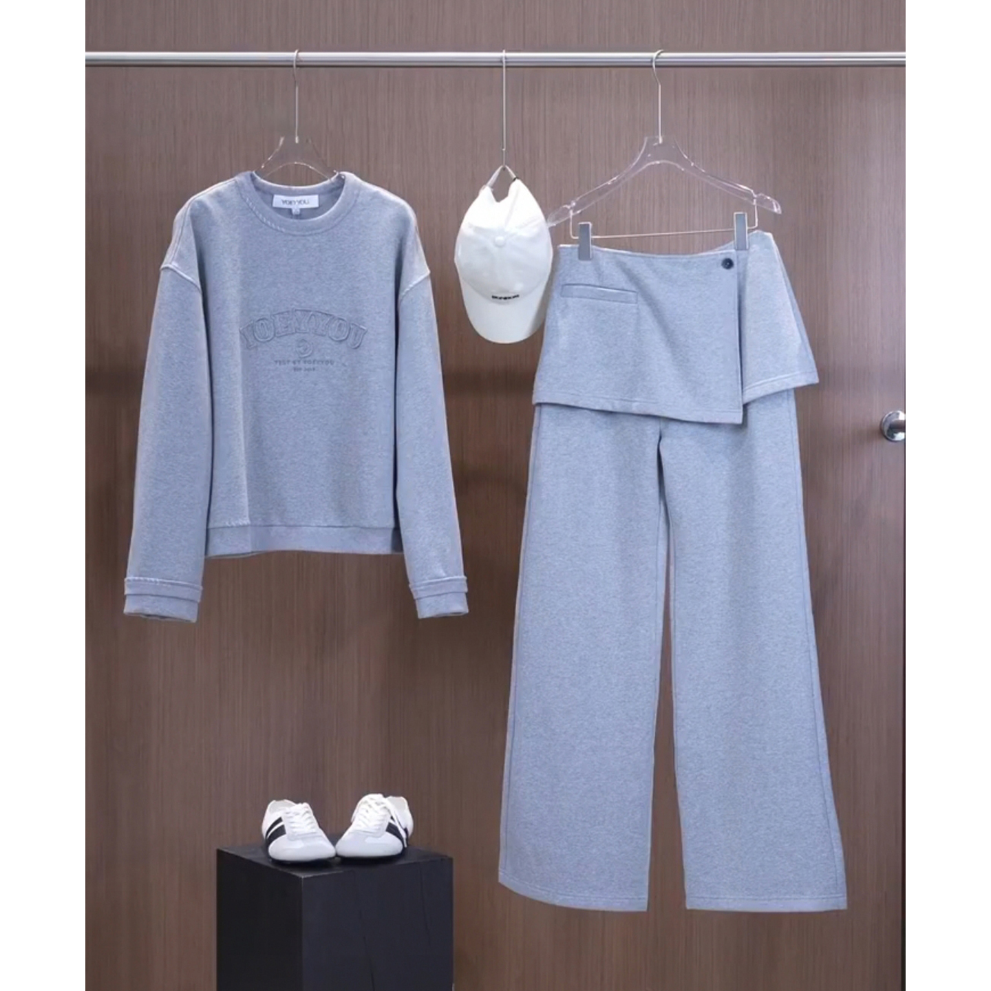 秋季套装女欧货时髦洋气卫衣长裤