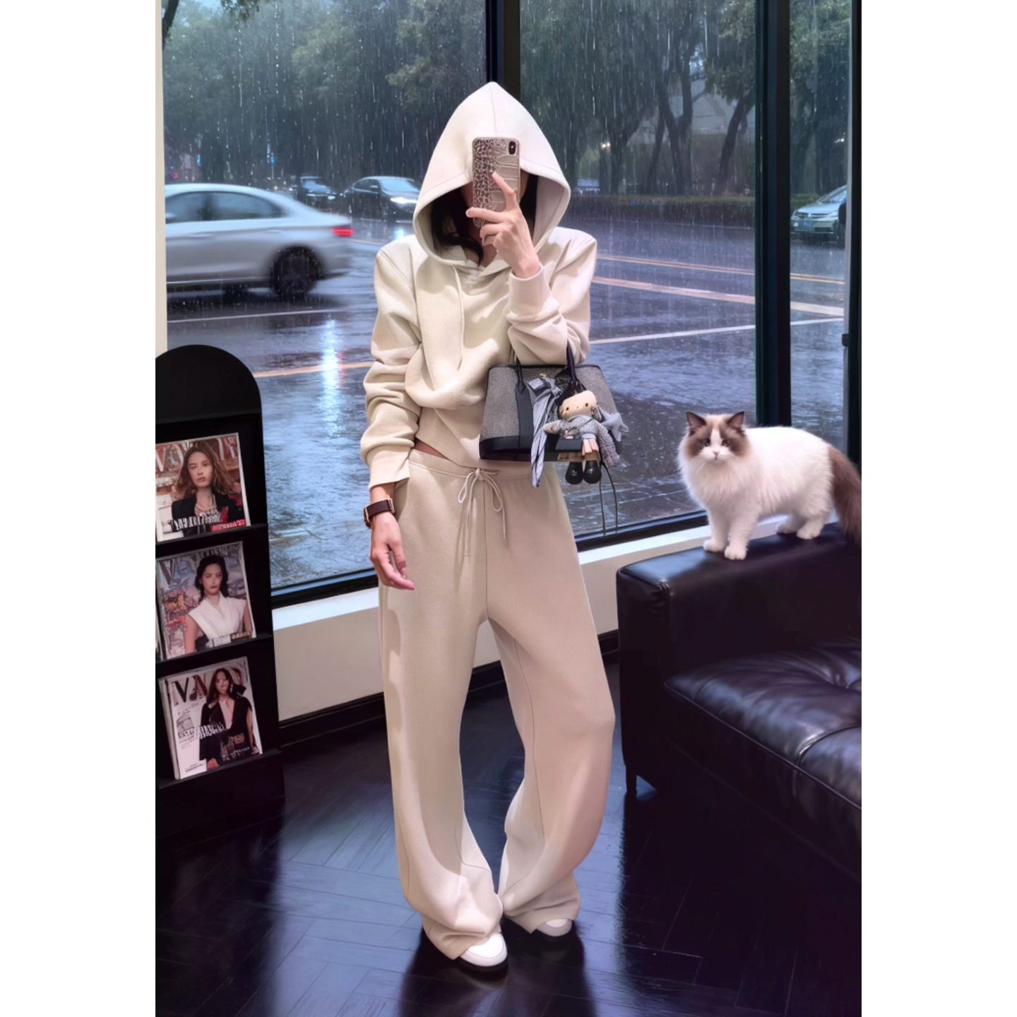 网红时尚超火高级感运动卫衣套装