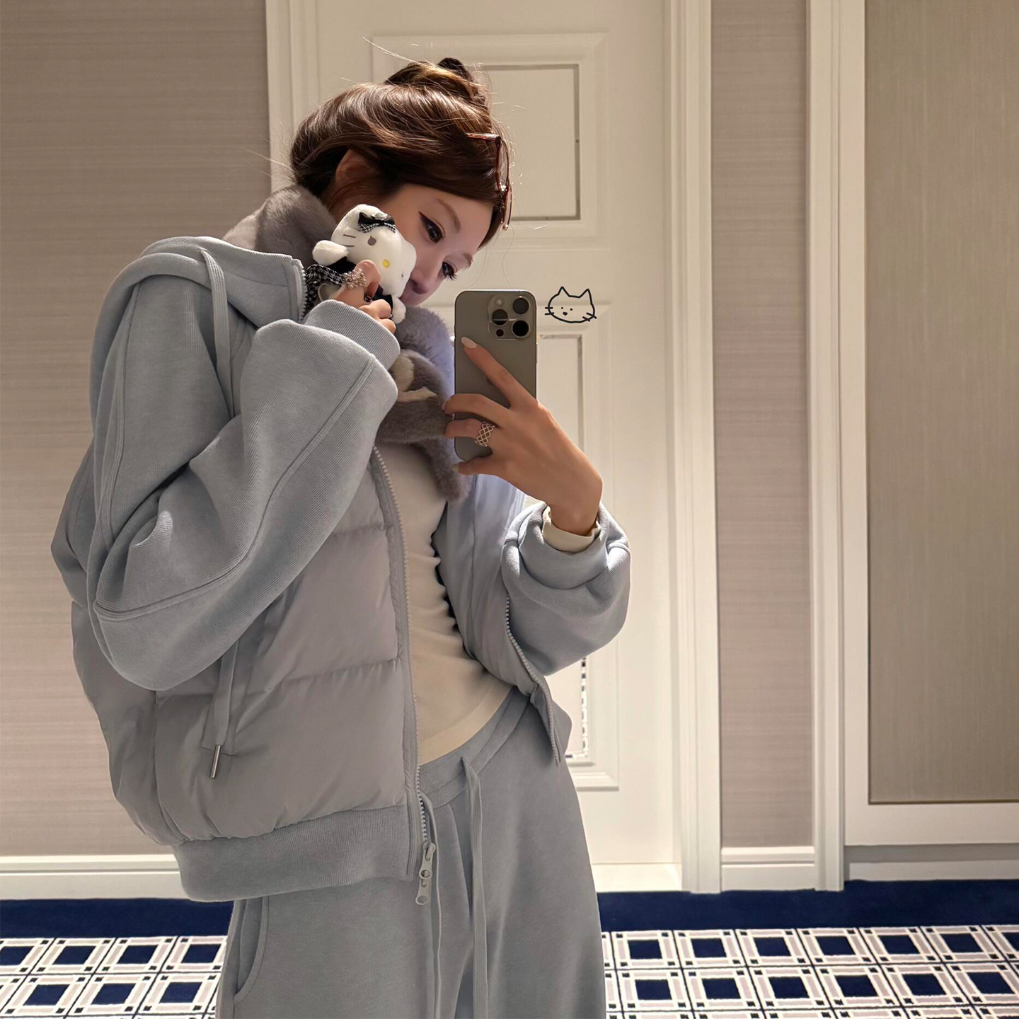 高级感运动服韩系穿搭套装女装冬