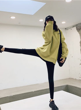 鲨鱼皮黑色打底裤女外穿春秋薄款液体紧身弹力芭比压力瘦腿瑜伽裤
