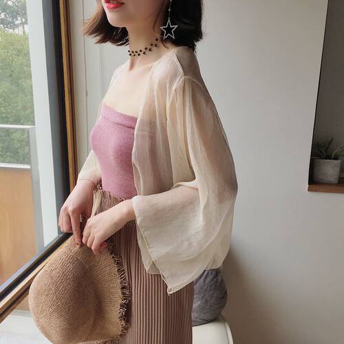 外搭小披肩沙滩空调衫超仙防晒衣
