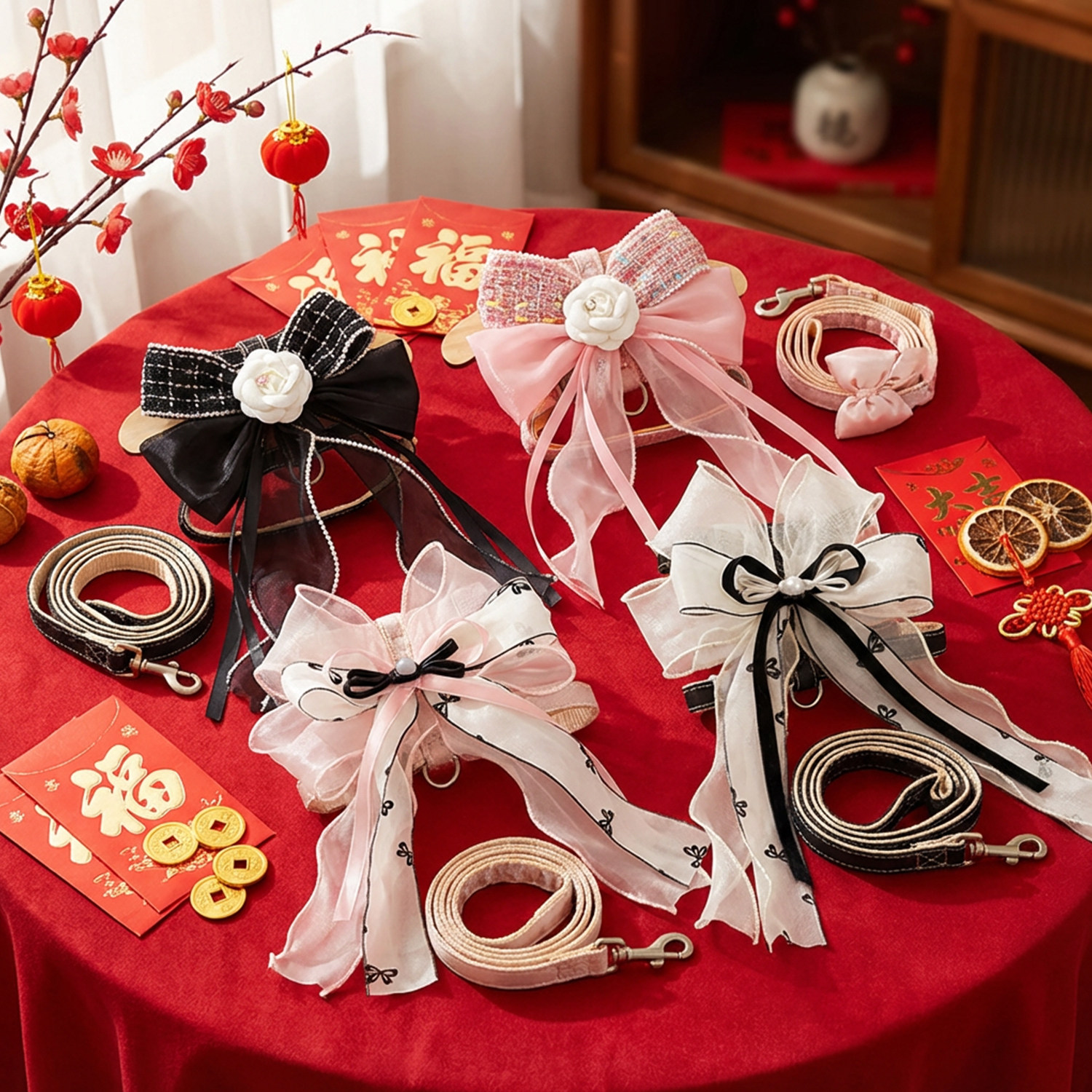 猫猫夏日小香风裙子宠物胸背带猫咪狗狗可牵引小裙子溜猫绳遛狗绳