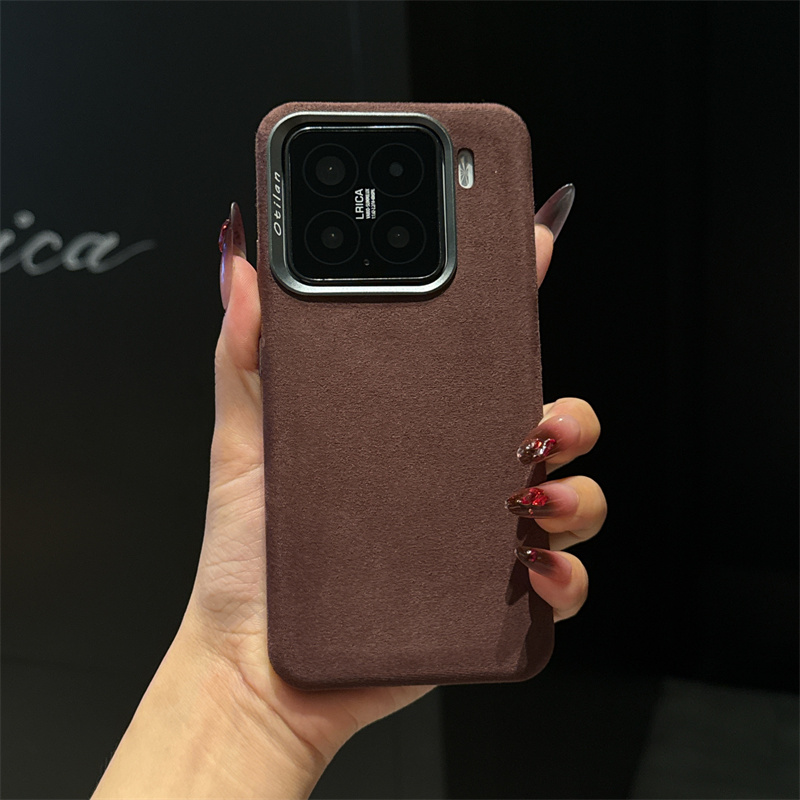 高级感新款适用小米15手机壳时尚欧蒂兰面绒米14pro绒布肤感米15Spro防摔全包米14PRO保护套5g小众mi15简约潮