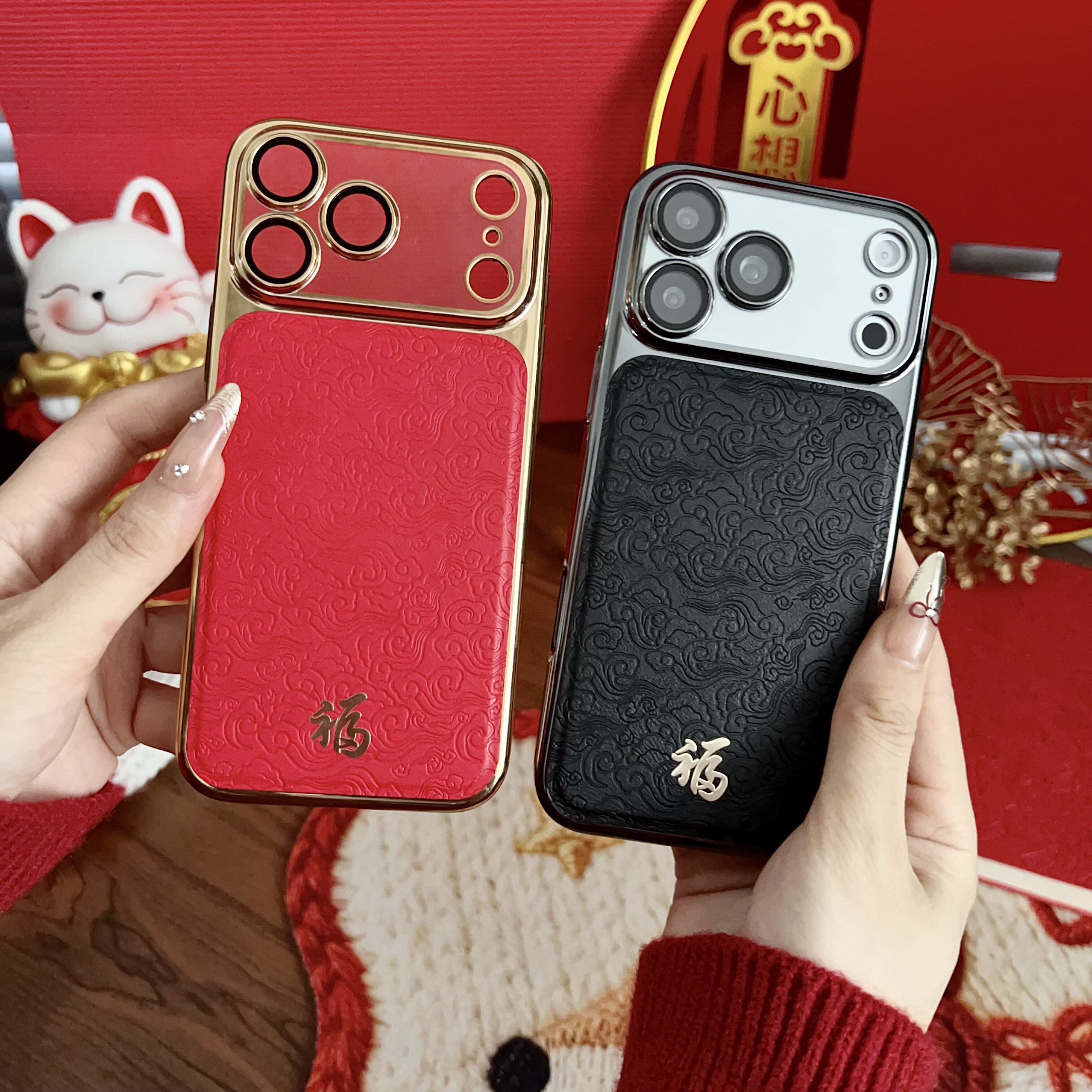 2026马年新款适用iPhone17promax手机壳苹果17pro高级感皮纹全包防摔镜头膜新年网红爆款iPhone17电镀不发黄