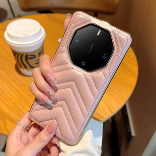 适用华为mate60RS非凡大师版手机壳奢华高档mate40/50RS保时捷版保护套限量版全包电镀软边防摔皮革网红新款