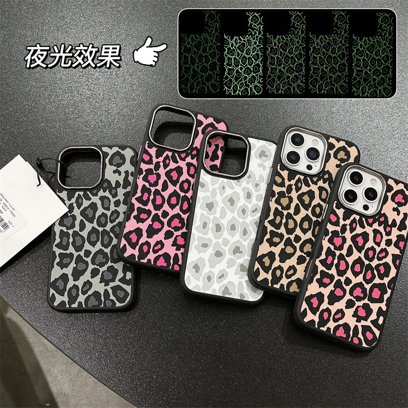 会发光的16苹果15promax夜光iPhone13手机壳15个性创意适用14Pro豹纹女款16plus全包防摔12pm小众潮牌欧美风