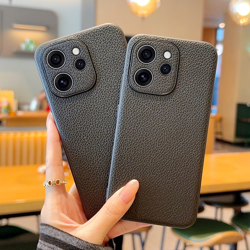 适用opporeno15手机壳新款reno14pro保护套荔枝皮纹硅胶皮全包防摔高级感男女Rneno13Pro手机外壳简约潮软边