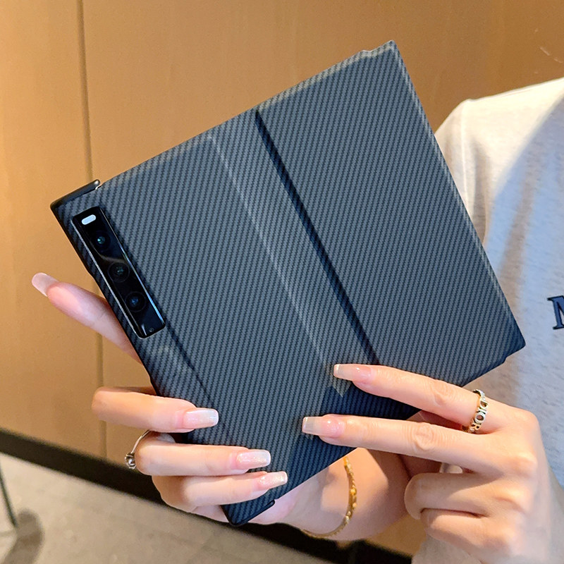 碳纤维纹适用华为matexs2手机壳翻盖全包皮套MateXs2典藏版折叠屏防摔保护套XS2高级感男女款潮个性时尚简约