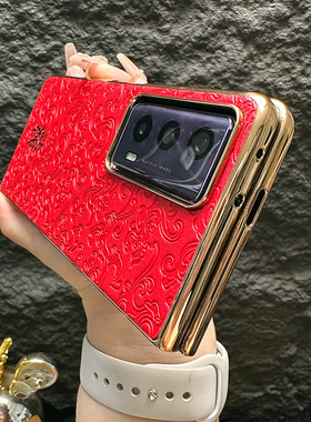 适用华为荣耀magicv2折叠屏手机壳MagicVs2新款龙年红色中国风VS2高级感vs全包防摔5g印花创意男女高端保护套