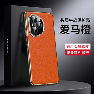 适用华为荣耀400手机壳真皮荣耀400pro电镀保护套honor全包镜头高级商务男士400PRO防摔新款高档奢华女5g超薄