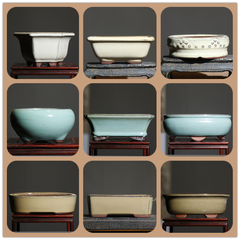 陶瓷微型桌面小盆觅陶乡紫砂花盆