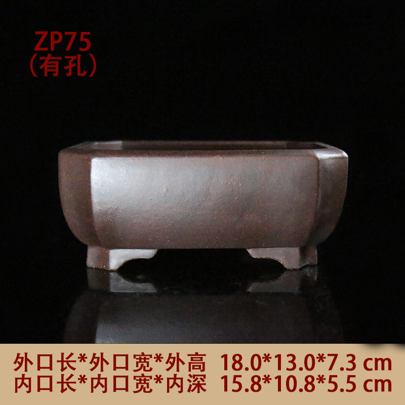 宜兴紫砂花盆盆景盆手工盆产地直销菖蒲文竹长方形小盆觅陶乡
