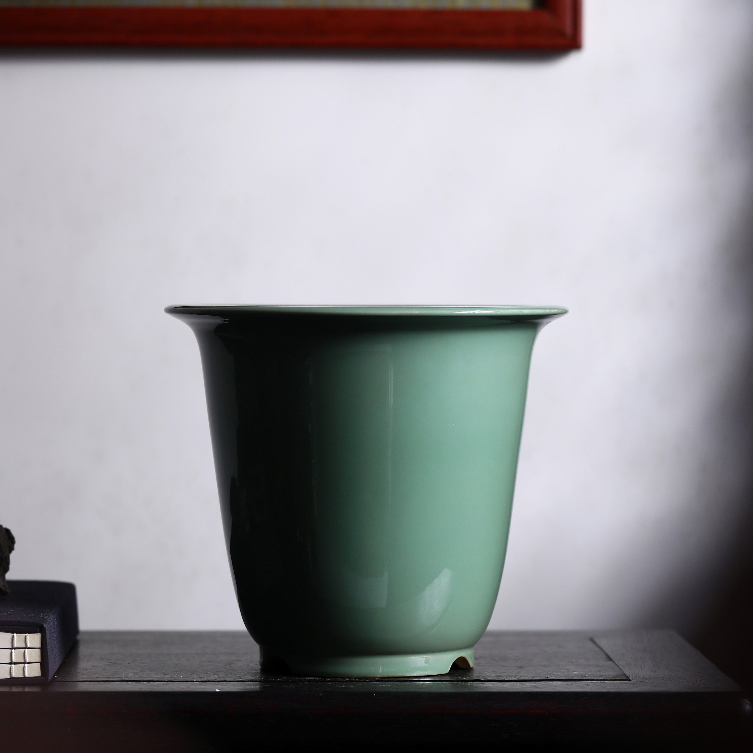 紫砂花盆高筒盆金钟盆陶瓷兰花盆兰盆墨兰春兰蕙兰建兰觅陶乡