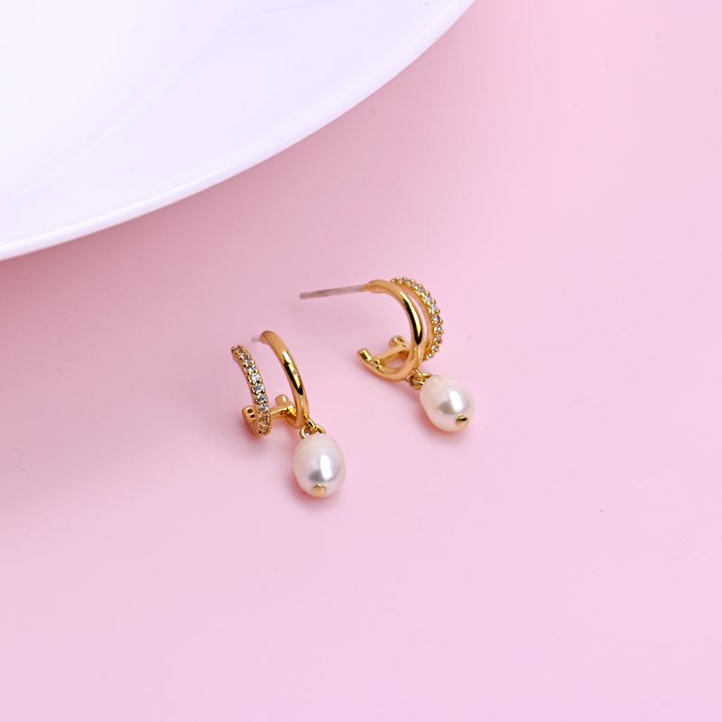 经典金色高级感百搭银针耳环耳饰