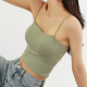吊带女带胸垫夏季 内搭一字领美背背心露脐上衣外穿平口内衣抹胸薄