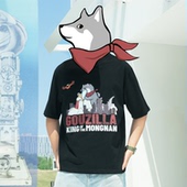 T恤宽松休闲短袖 摸鱼禁止 猛男寨系列quin新款 纯棉男女情侣