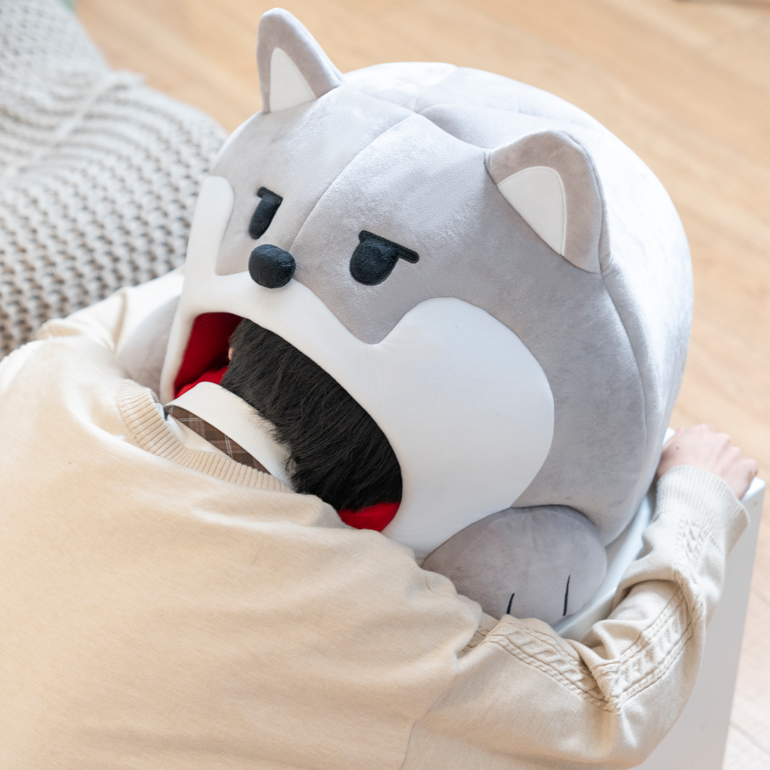 摸鱼禁止mrquin 午休烧狗枕套吸入式办公室寝室睡觉神器趴睡学生