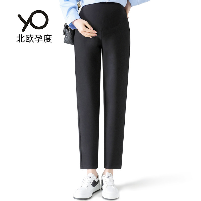 北欧孕度孕妇裤春秋外穿西装裤孕妇装职业通勤西裤夏季薄款裤子
