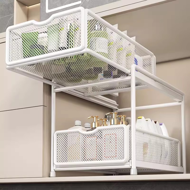 【柜内拉篮】洗漱台下收纳架