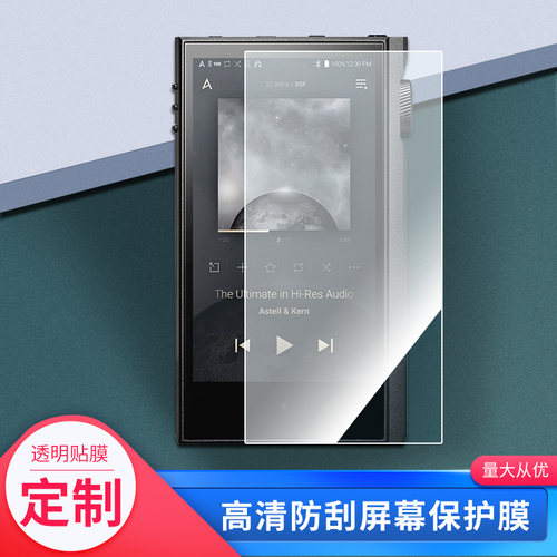 适用于艾利和（Iriver）Astell&Kern KANN MAX屏幕钢化玻璃膜防指纹贴膜 高清防划膜磨砂防反光吸附膜2张