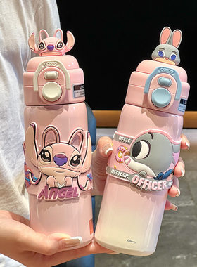 迪士尼朱迪尼克联名保温吸管杯