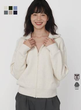 店249+女装舒芙蕾拉炼针织开衫毛衣毛衫外套休闲秋冬季新款480490