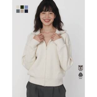 店249+女装舒芙蕾拉炼针织开衫毛衣毛衫外套休闲秋冬季新款480490