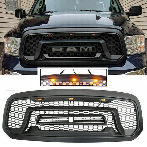 适用13-18年道奇公羊中网 黑色 ram1500改装中网原厂品质格栅进口