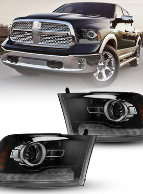 KIMH适用道奇公羊ram1500汽车改装LED原车透镜大灯总成黄色前转向