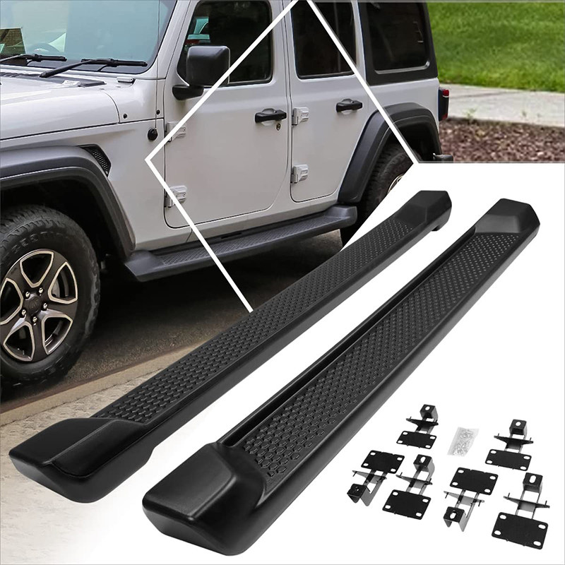 适用于吉普汽车牧马人JL18-22年款2门4门踏板蜂窝防滑侧脚踏塑胶