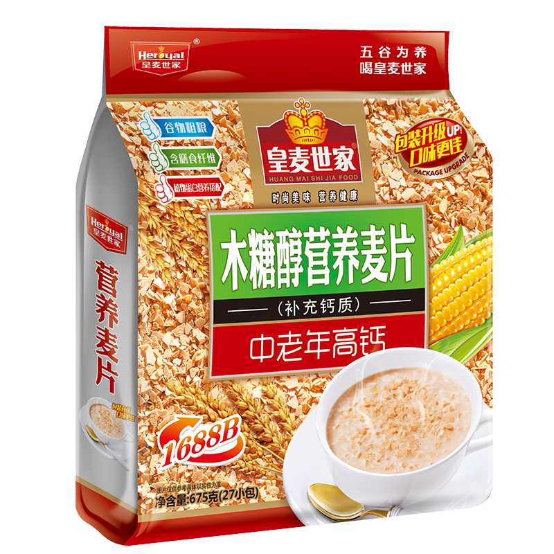 皇麦世家木糖醇中老年燕麦片729g
