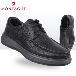 Z81234049A 商务休闲系带羊皮高档车缝运动皮鞋 梦特娇男鞋 2025秋季