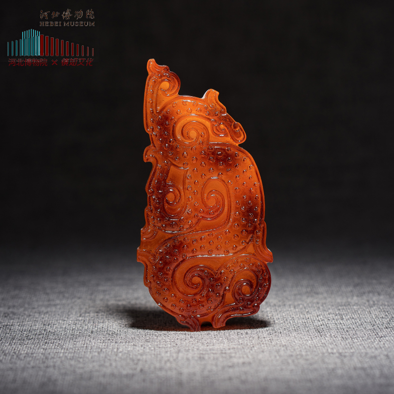 河北博物院战国中山国玉龙黄玉佩立体冰箱贴文物文创国宝回家