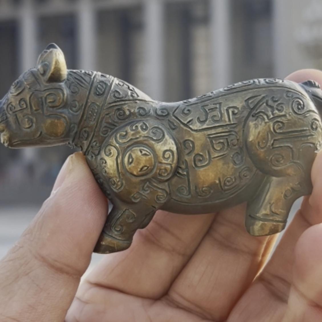 河北博物院中山国神兽立体冰箱贴博物馆文创礼品装饰品磁吸树脂