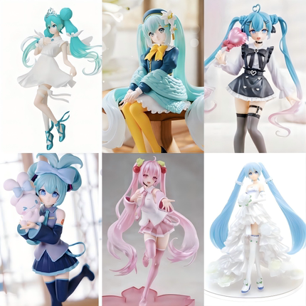 初音未来手办动漫周边二次元美少女战士模型机箱摆件公仔女生礼物