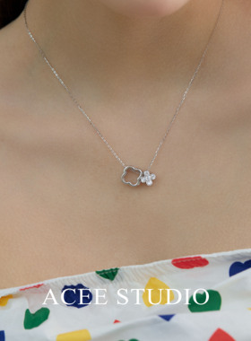 ACEE设计四叶草项链女生一款多戴法精致百搭高级感925纯银锁骨链