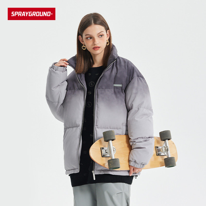 SprayGround休闲蓬松渐变羽绒服