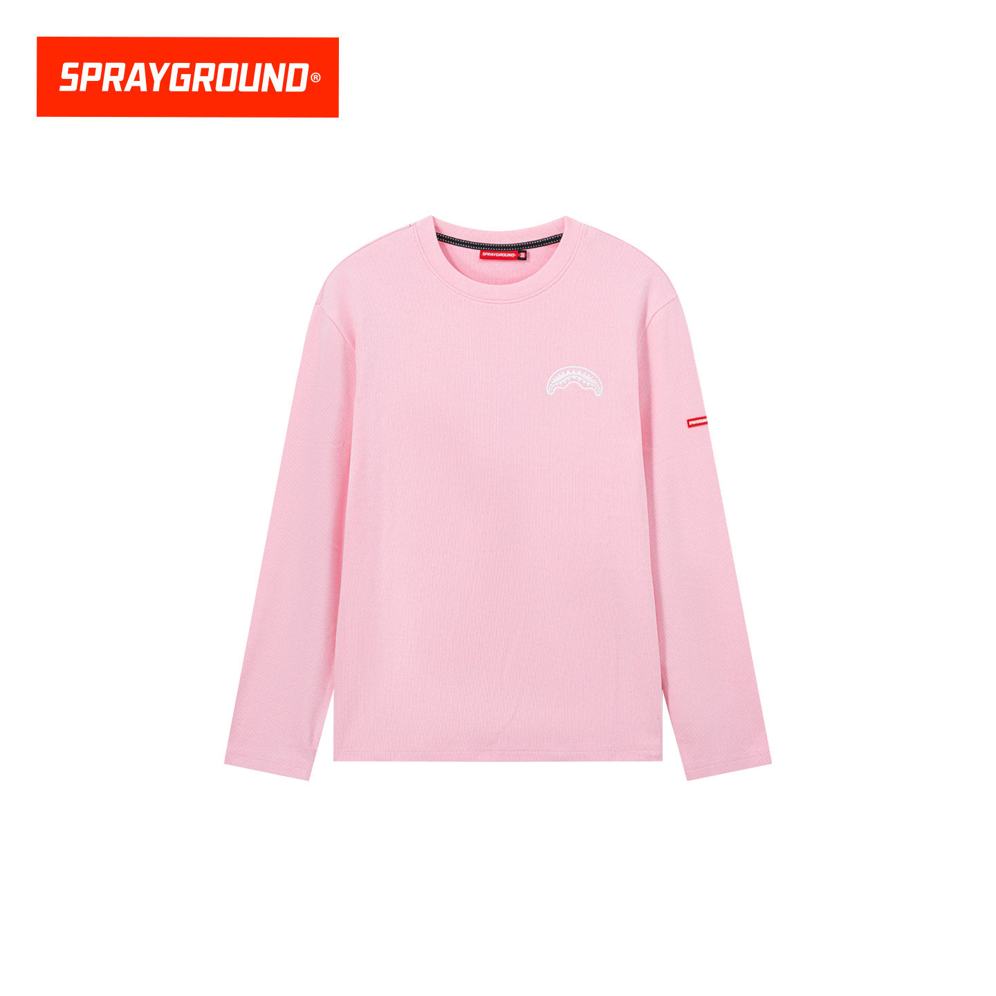 SprayGround鲨鱼嘴刺绣德绒打底长袖T恤男女2025秋冬宽松内搭上衣